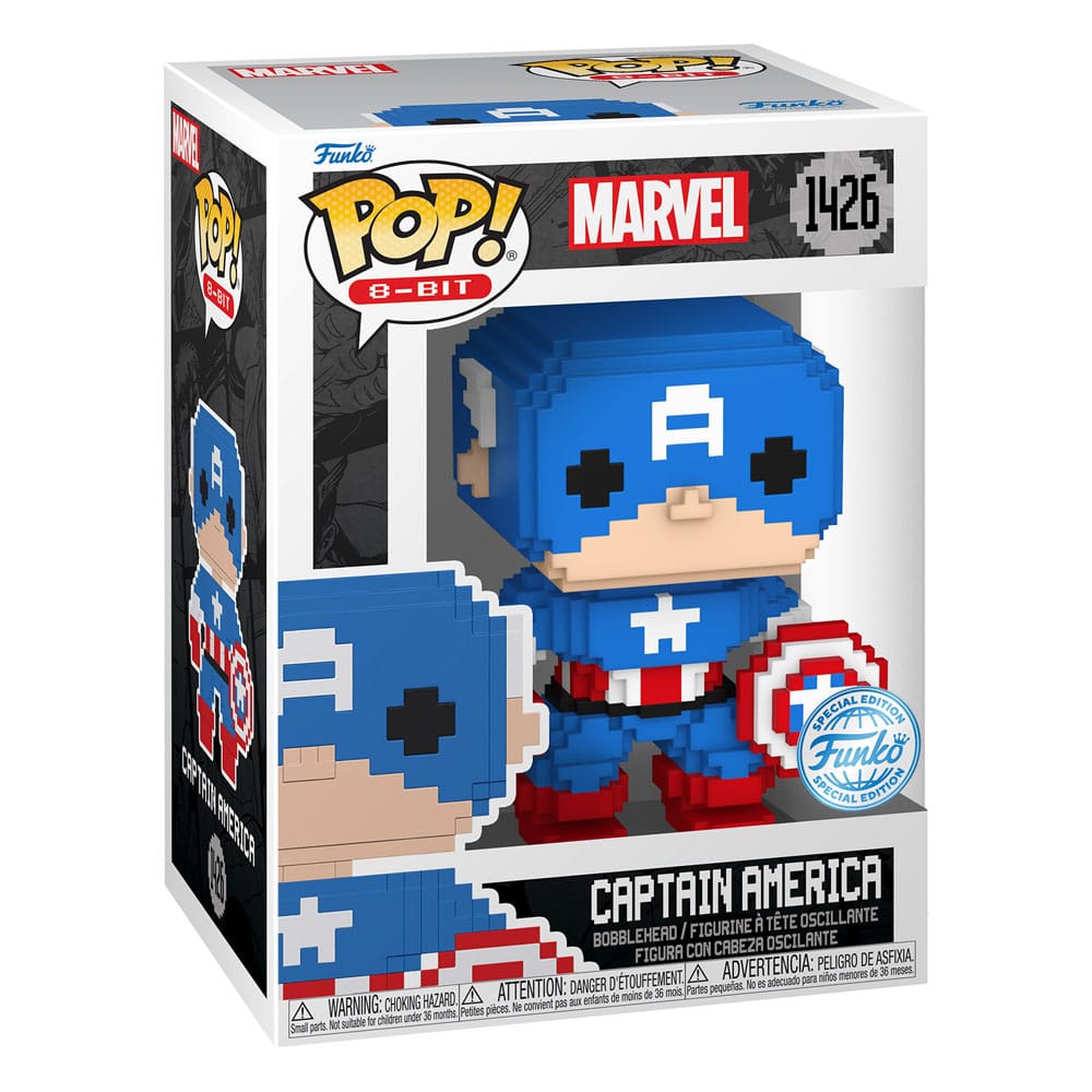 Marvel POP! 8-Bit Vinyl Figure – Captain America (9 cm)