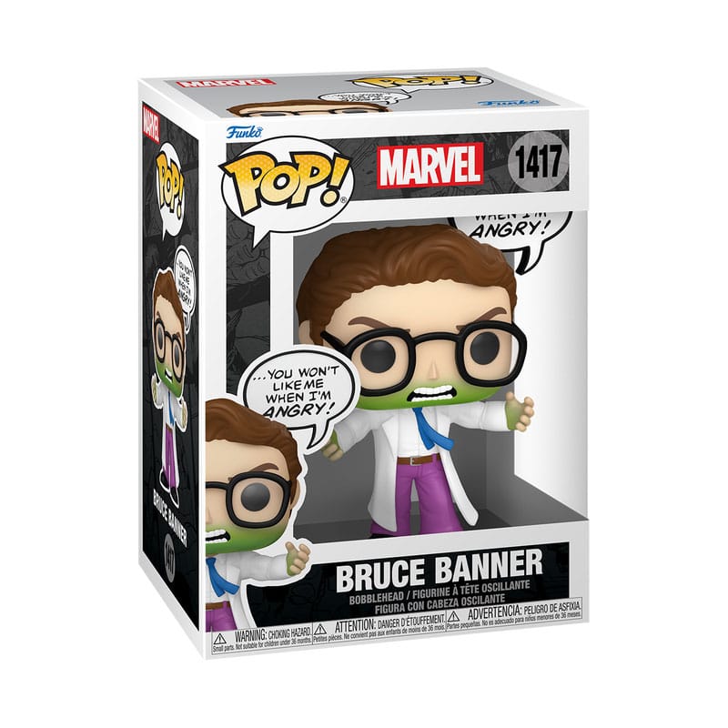 Marvel Comics POP! Vinyl Figure – Bruce Banner (Don’t Make Me Angry) (9 cm)