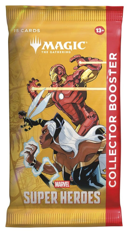 MTG Marvel Super Heroes Collector Booster Box — гръб на опаковката